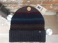 Fat Face 'Textured Knit Beanie' grey/blue hat soft 61% wool NEW