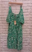 BNWT Fat Face Green Leafy Dress Size 20 - CG E24 - 20 Plus