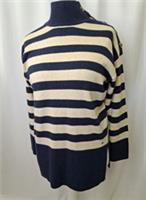 Fat Face 'Melanie' 3/4 Sleeve Knit Jumper Striped Button Neck UK10 NWT C5822 - 10 Regular