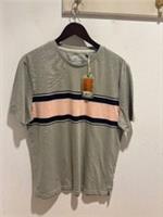 FATFACE Mens Green Stripe T-Shirt BNWT Size Large CG L44