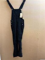 FAT FACE ladies Black Corduroy Dungarees Size UK6 EU32 - CG SA3 - 6 Regular