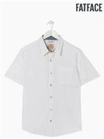 FATFACE SS Bugle White Men's Linen Cotton Shirt, Regular Fit, Size M NWT RRP &pound;40 - M Regular
