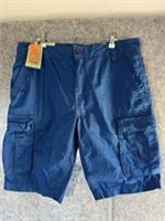 Fat Face Mens Cargo Shorts W36 Leg 12" Blue Zip Fly Pockets Cotton South Coast - 36 Regular