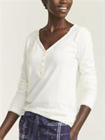 Fat Face Ivory Lily Lace Henley Pyjama Top - RRP £29.99 - 6 Regular