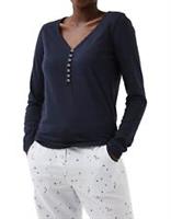 Fat Face Navy Lily Lace Henley Pyjama Top - RRP £29.99 - 10 Regular