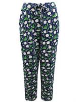 Ladies Sea Salt Navy Setting Sun Lounge Pyjama Bottoms - RRP £35.00 - 16 Regular