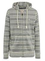Men's Fat Face Grey Stripe Zip Through Hooded Top - Size XS - RRP £65.00 - XS Regular