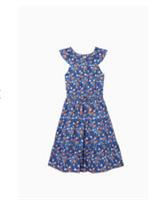 Fat Face Girls Ruby Bee Print Maxi Dress - Cobalt / Age 4-5 Years