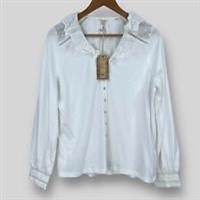 FAT FACE Womens Lilah Broderie Collar White Blouse SIZE UK-12 NEW (dust mark) - 12 Regular