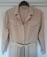 Fat Face Boiler Suit Betty Size UK 10 Pockets Belted Full Length ECRU Button-Up