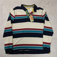 Fat Face Rugby Polo Shirt Long Sleeve Multicolour Striped Men's XL BNWT