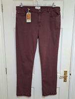 Fat Face Burgundy Jeans Slim 5 Pocket Stretch Men's W42 L31 RRP £59 BNWT - 42 Regular