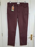 Fat Face Burgundy Jeans Slim 5 Pocket Stretch Men's W40 L29 RRP £59 BNWT - 40 Regular