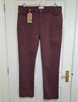Fat Face Burgundy Jeans Slim 5 Pocket Stretch Men's W42 L31 RRP £59 BNWT - 42 Regular