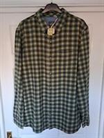 Fat Face Read Shirt Size 2XL (P2P 27") Check Flannel Green Long Sleeve RRP £46 - 2XL Regular