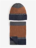FatFace Multi Colourblock Hat and Scarf Gift Set Brand New In Pack Unopened