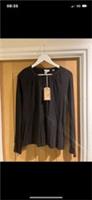 Ladies Fat Face Black Micro Star Top Size 10 - 10 Regular