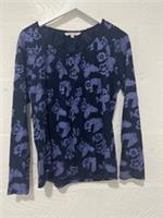 Ladies FAT FACE T Shirt Blue Size UK/16 CG B18