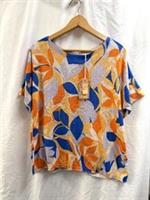 BNWT Ladies FATFACE Floral Print Cotton Short Sleeve Knit Top UK 10 - CG B37 - 10 Regular