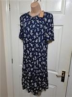Fat Face Louise Summer Daisy Dress UK 8 Knee Length Navy Tiered Lightweight BNWT - 8 Regular