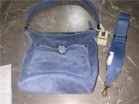 Fat Face Suede Crossbody Bag Navy Blue Brand New