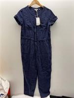 BNWT FATFACE ladies blue short sleeved jump suit UK10R- CG O04