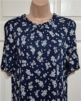 Fat Face Louise Daisy Dress UK 8 Knee Length Navy Tiered Lightweight BNWT - 8 Regular