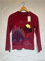 BNWT Kids FATFACE Burgundy Dinosaur Long Sleeve T-Shirt SIZE 10-11 Years- CG A18