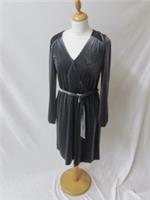 Fat Face Grey Velvet Wrap Dress ~ Size 10 ~ Copper & Black  ~ BNWT RRP &pound;65 - 10 Regular