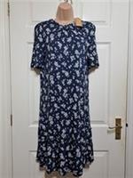 Fat Face Louise Daisy Dress UK 8 Blue Floral Summer Viscose Knee Length BNWT - 8 Regular