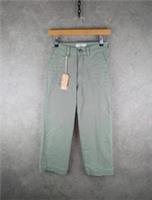 Fat Face Trousers Womens W26 L23 Green Cropped Wide Leg - XS Regular