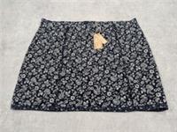 Fat Face Skirt Womens UK 24 Navy Floral Quilted Boho Summer Jennie Wave A Line - 24 Regular