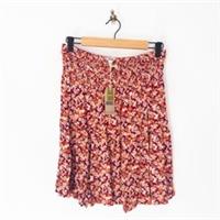 Fat Face Calli Multi Abstract Floral Skirt Size 8 NEW Red Multi Tiered Summer - 8 Regular
