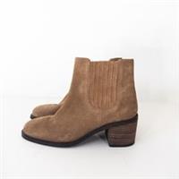Fat Face Zara Block Heel Chelsea Ankle Boots UK 5 EU 38 Sand Beige Brown RRP £98