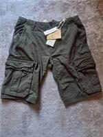 Fat Face Breakyard Cargo Shorts Size 34 Green Khaki Brand New With Tags - 34 Regular