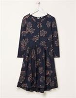 New FAT Face Gorgeous Nina Navy Cotton Jersey Graphic Bloom Dress SIZE 8 - 8 Regular