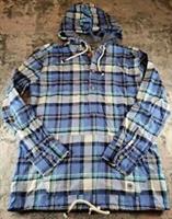 Fat Face Men's Blue Check Hooded Long Sleeve Shirt S Regular Fit New Rrp £55 - XL Regular