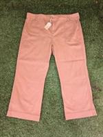 Fat Face Ripley Canvas Womens UK 24 Regular Wide Leg Tan Brown Trousers RRP £59 - 24 Regular
