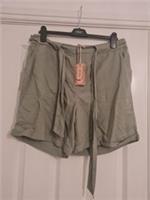 Fatface Shorts Khaki Green Size 14 New With Tags