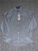 NWT Mens FatFace Shirt, Size Small, Blue, Stripe, Cotton, Long Sleeve, (G19) - S Regular