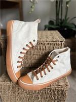 Fat Face Mens Hi Top Trainers Organic Cotton Sneakers UK 10 EU 44 NEw