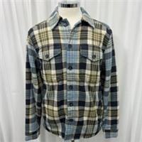 FatFace Ryton Check Overshirt Light Blue Multi Mens 44 Chest - 44 Regular