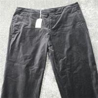 Fat Face Velvet Trousers Black Size 22 W44 L26 Women's New With Tags - 22 Regular