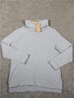 Fat Face Cozy Textured Turtleneck Sweater - Light Grey - 16 Regular