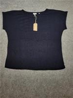 Fat Face Black Short Sleeve Casual Top - 22 Plus