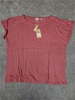 Fat Face Organic Cotton T-Shirt in Dusty Rose with Tags - 22 Plus