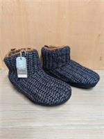 FatFace Comfort Sole Slipper Women's Size M Dark Grey Knitted Bootie UK EU
