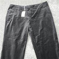 Fat Face Velvet Trousers Black Size 22 W44 L26 Women's New With Tags