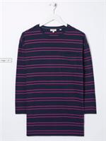 FatFace Fat Face Leena Stripe Tunic Top Navy Purple Pink UK 16 Long Sleeve BNWT - 16 Regular