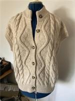 GORGEOUS FAT FACE CHUNKY KNIT CARDIGAN TANK WAISTCOAT SIZE 12 new - 12 Regular